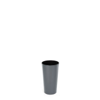 Blumenkübel Hochglanz Anthrazit rund, S - 26 cm