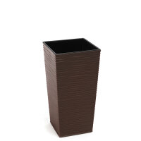 Blumenkübel in Rillenstruktur Braun XL - 57 cm