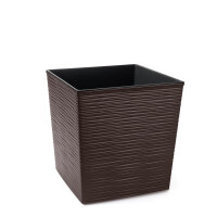 Blumenkübel square in Rillenstruktur Braun / XL -...