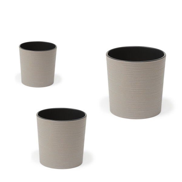 Blumenkübel ML in Rillenstruktur (bis zu 40% Holz)...