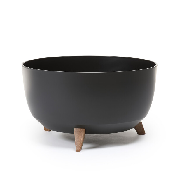 Pflanzschale mit Füßen | 40 cm Schwarz