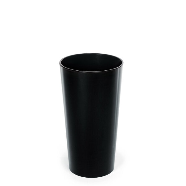 Blumenkübel Hochglanz Schwarz, rund XXL - 75 cm