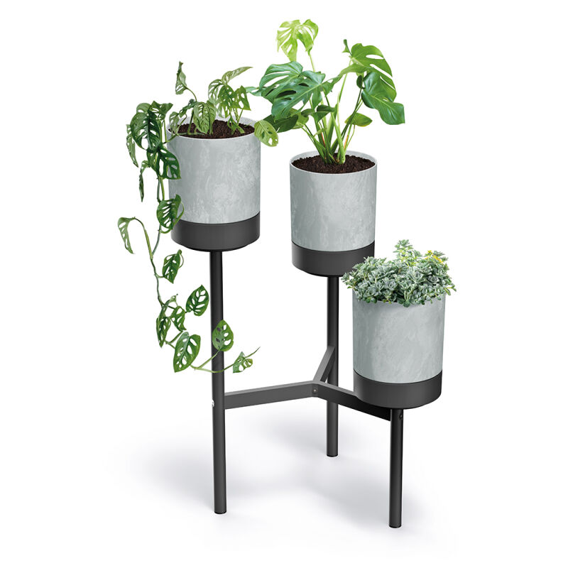 Metall-Blumenständer mit 3 Blumentöpfen günstig online kaufen