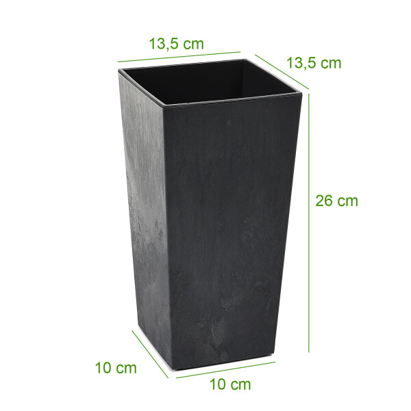 Blumenkübel in Betonoptik Schwarz / XS - 13,5 cm x...
