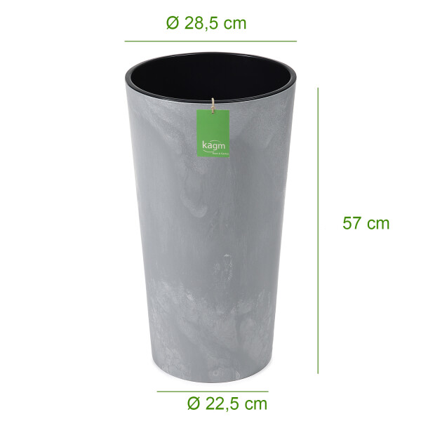 Blumenkübel rund in Betonoptik Grau / XL - Ø...