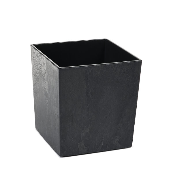 Blumenkübel square in Betonoptik Schwarz / L - 28,5 cm x 28,5 cm / H= 31 cm