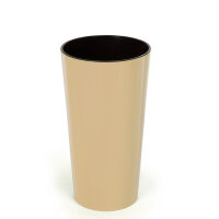 XXL-Blumenkübel Hochglanz Cappuccino, rund