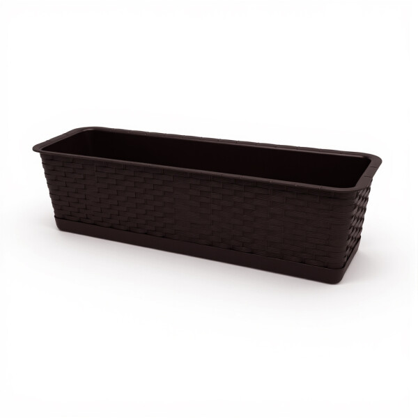 Blumenkasten in Rattanoptik | Braun-Umbra