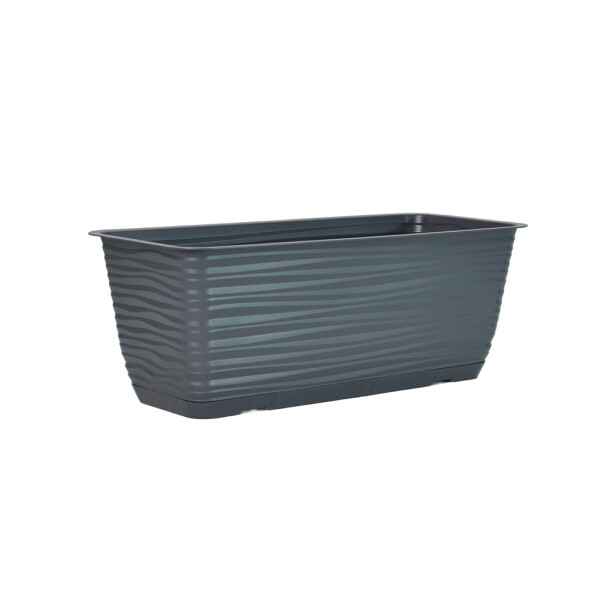 Blumenkasten mit Wellenstruktur | Anthrazit