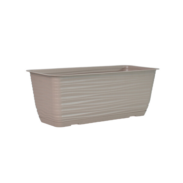 Blumenkasten mit Wellenstruktur | Beige