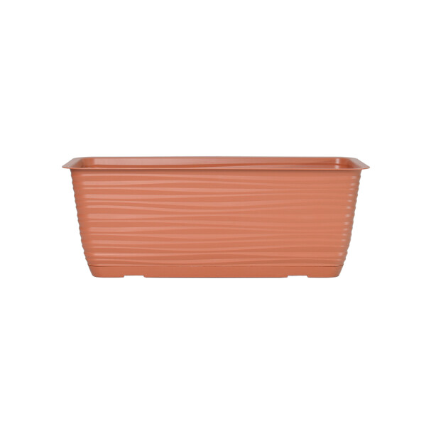 Blumenkasten mit Wellenstruktur | Terracotta