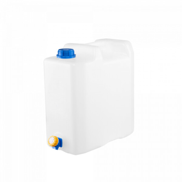 Wasserkanister mit Schraubverschluss und Ablasshahn 15 Liter