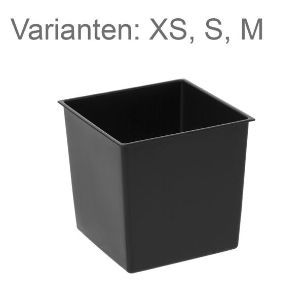 Blumenkübel Anthrazit Eckig Hochglanz Top SET 2 X XXL (H:41,5cm) Blumentopf