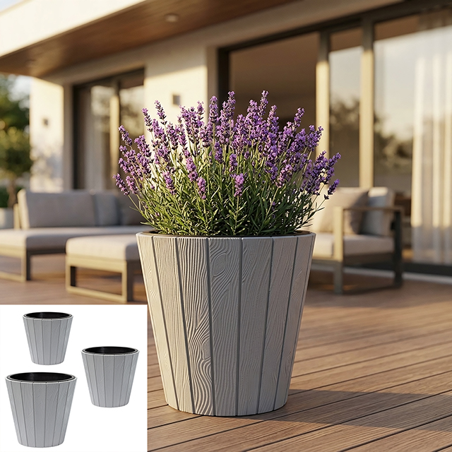 Blumenkübel in Terrakotta-Optik